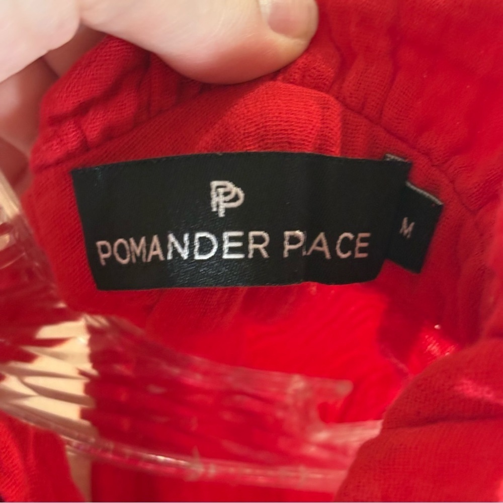 Tuckernuck Pomander Place Red Lightweight Cotton Gauze Morgan Dress Medium - Picture 7 of 8